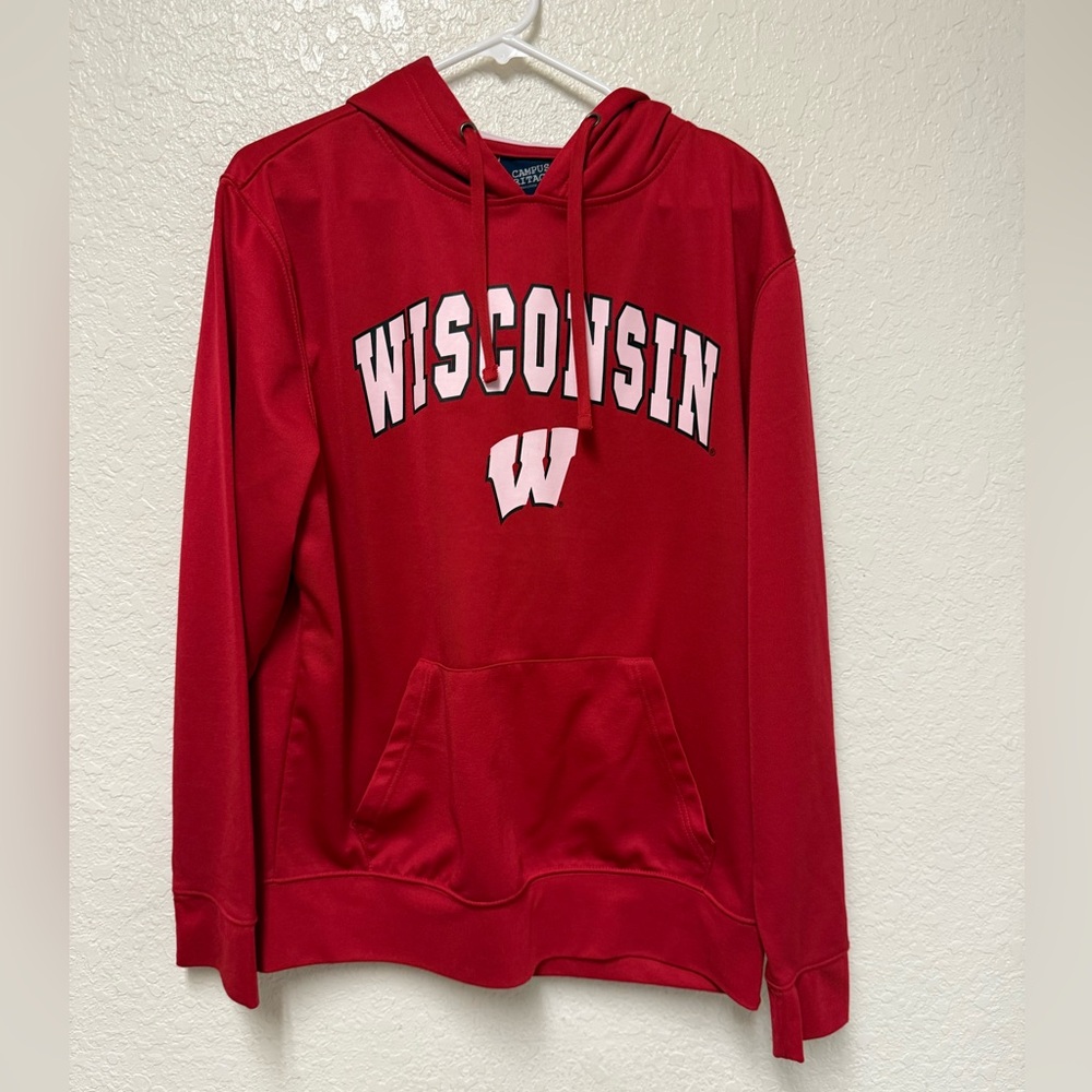 Campus Heritage Red University of Wisconsin Hoodie - Picture 2 of 16